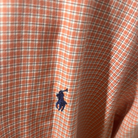 Polo by Ralph Lauren Men's Orange Checkered Shirt - Picture 3 of 3